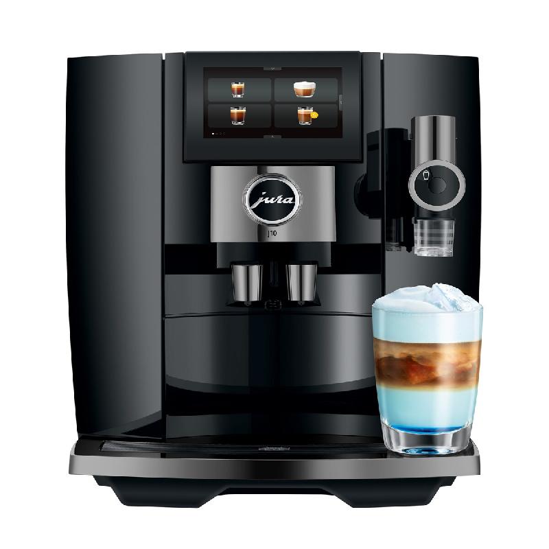 JURA - J10 Piano Black (EA) - Machine à café automatique avec cold brew, mousse sucrée et 42 spécialités - 7610917155620_0