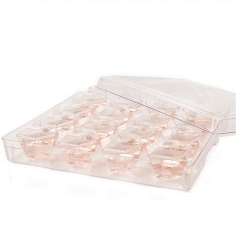 KIT PLATEAU+LID+SUPPORT+16 RÉCIPIENTS HEXAGONAUX PS TRANSPARENT (VENDU PAR 12)