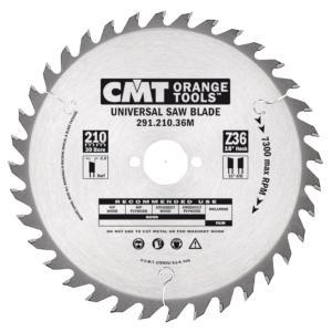 LAME CIRCULAIRE CMT POUR COUPES TRANSVERSALES POUR PORTATIVES - DIAMÈTRE 184MM - ALÉSAGE 16MM - 24 DENTS ALTERNÉES - EP 2,6/1,6 - CMT ORANGE TOOLS