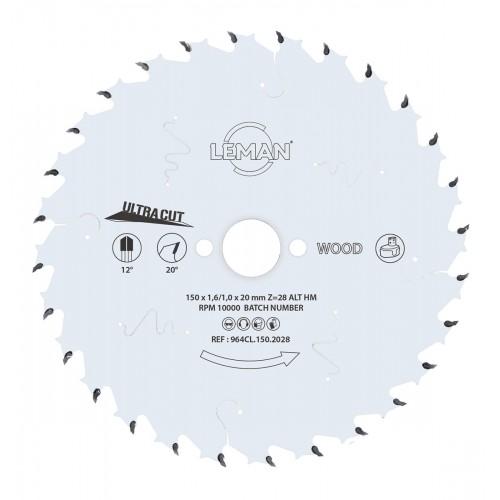 LAME DE SCIE CIRCULAIRE HM FINE POUR BOIS - Ø85X15X1,1 MM - 16 DENTS LEMAN
