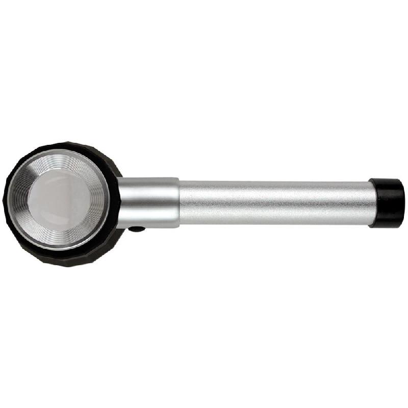 Loupe éclairante LED x10 - corps métal avec échelle graduée 0 à 20 mm et éclairage 3 LEDs_0