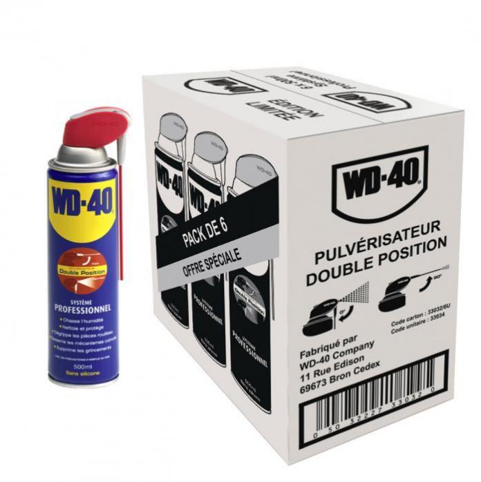 LUBRIFIANT DÉGRIPPANT SYSTÈME PROFESSIONNEL - LOT DE 6 WD-40