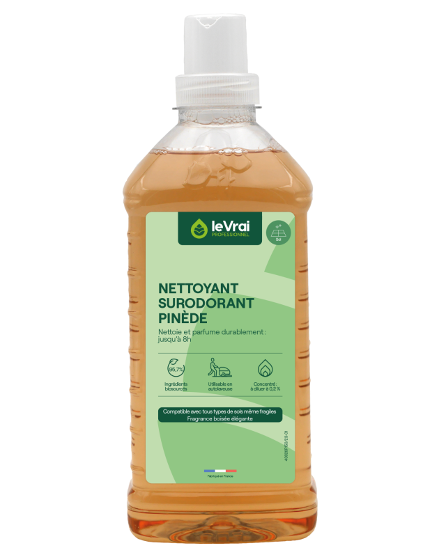 Lvp nettoyant surodorant concentre parfum ph pur: 6,5-7,5 parfum pinede (4501) flacon de 1l_0