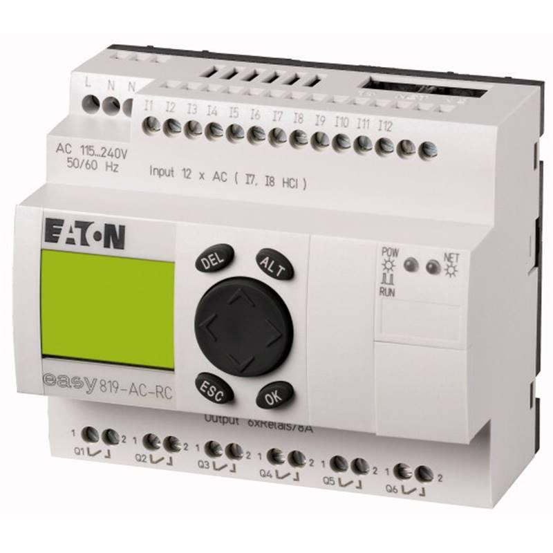 Module logique easy819-ac-rc - 100-240VDC, 12 entrées TOR, 6 sorties TOR à relais, afficheur et horloge extensible avec easyNet_0
