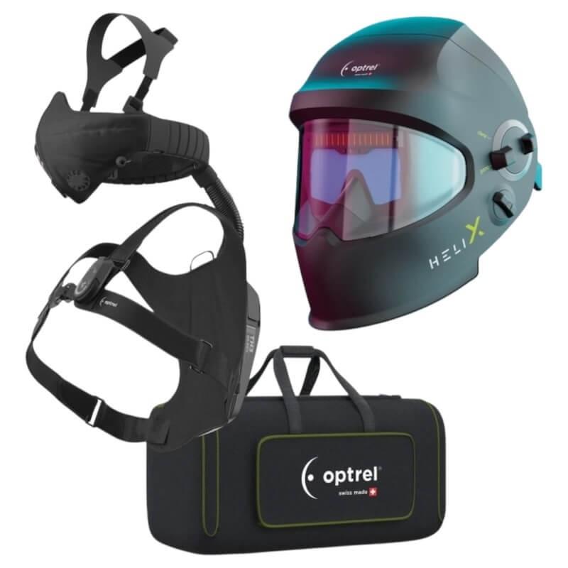 Pack cagoule relevable Optrel Helix CLT avec système respiratoire Swiss Air_0