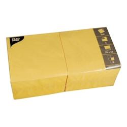 Papstar Serviettes, 3 plis pliage 1/4 33 cm x 33 cm jaune - jaune 12485_0