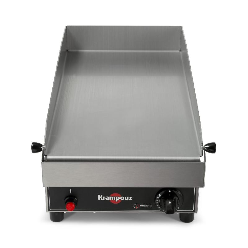 Plancha gaz professionnelle - profondeur châssis et plaque inox - GGCIR2 - 340x640 mm - 4500W_0