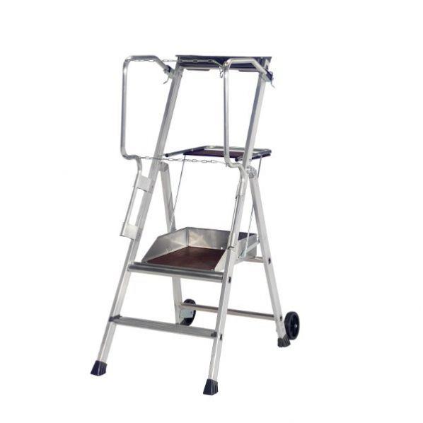Plateforme individuelle roulante en aluminium 4 marches - conforme NF 93-353 - garantie 5 ans - Rolléco_0