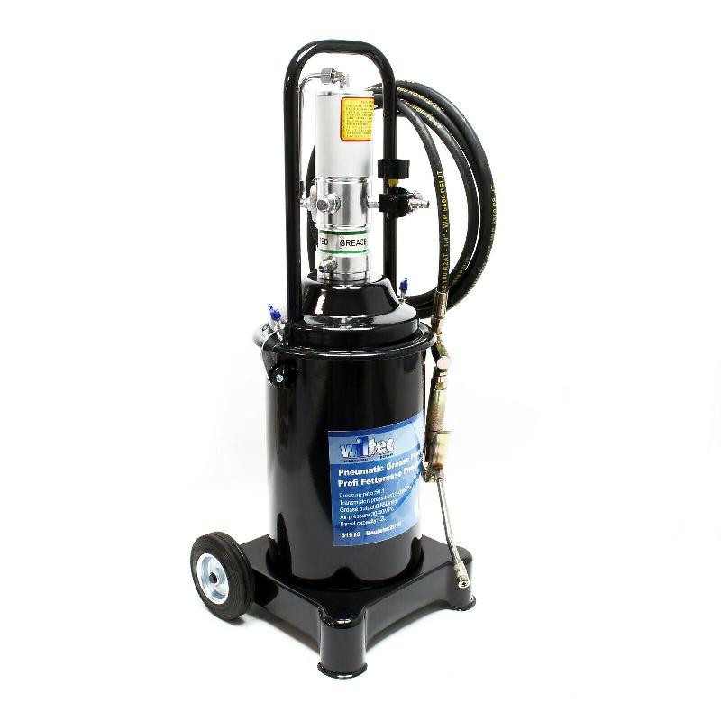 POMPE À GRAISSE PROFESSIONNELLE PNEUMATIQUE RÉSERVOIR 12 LITRES MOBILE LUBRIFICATION 16_0002799_0