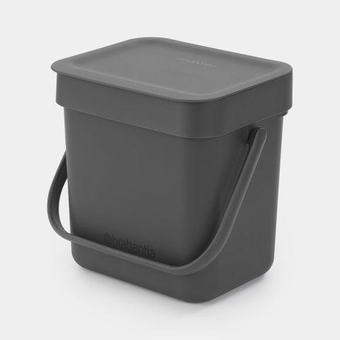 Poubelle Brabantia Sort & Go - 3 litres - Grey - Compacte et écologique_0