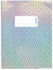 PROTÈGE-CAHIER 'GLAMOUR', A5, FILM BRILLANT, ARGENT - LOT DE 32