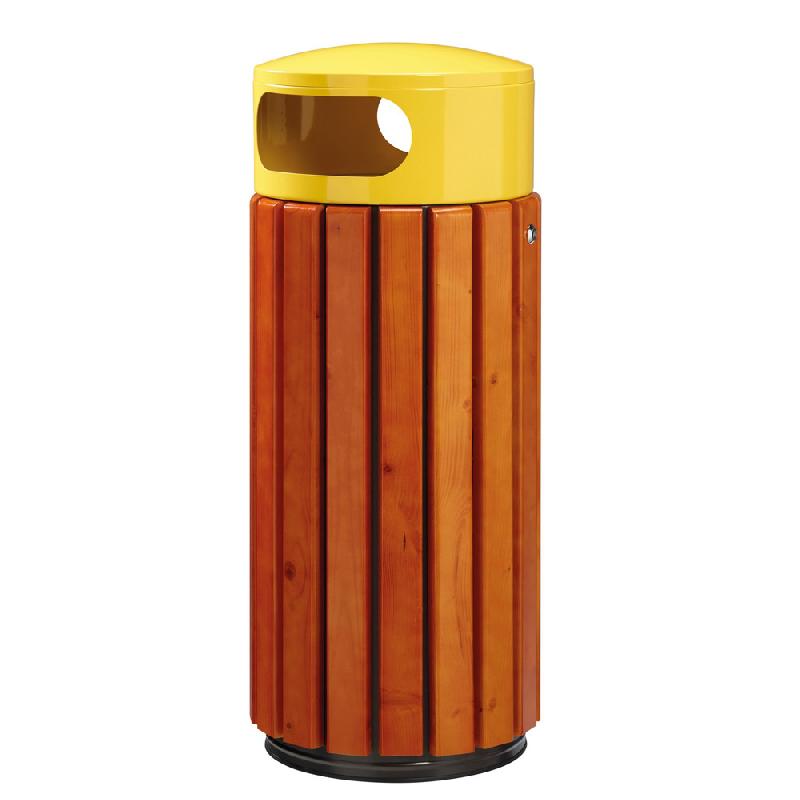 ROSSIGNOL Corbeille a poser ou a fixer zeno - 60 L - bois / jaune colza_0