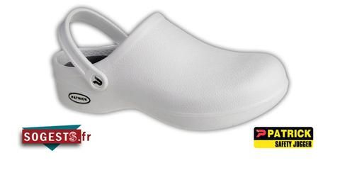 SABOT BLANC SANS SÉCURITÉ ANTIGLISSE TAILLE 38