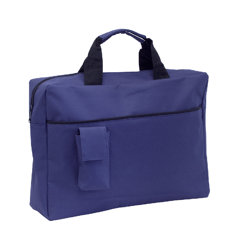 Sac publicitaire - Sacoche porte-documents en polyester 600D avec fermeture éclair et pochette téléphone portable_0