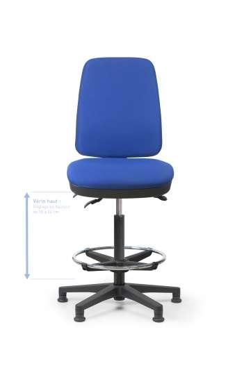 Siège de caisse Ariel - vérin haut, repose-pieds, haut dossier ergonomique_0