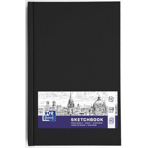 SKETCHBOOK OXFORD ART BROCHURE A5 192P 100G NOIR