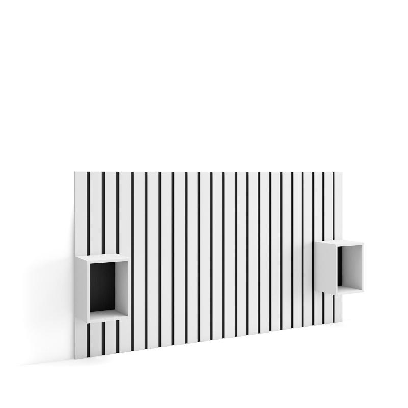 SKRAUT HOME Tête de lit, 196x107x3 cm, Lit de 120,135,140 cm, Panneaux Muraux, Blanc - blanc Bois manufacturé 468_1_0