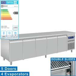 Table frigorifique ventilée 5 portes gn 1/1 dt274/el_0