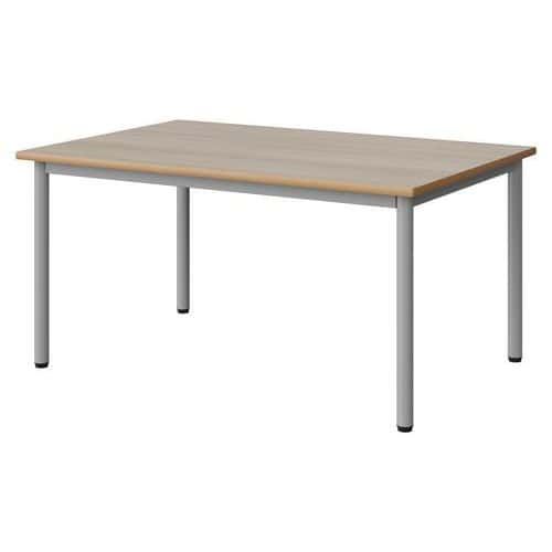 TABLE MALIBU 120X80 T3 4P STRA ALAISÉ ACACIA/GRIS 9006
