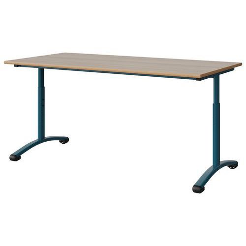 TABLE MALIBU 160X80 T3/T6 DL ST ALAISÉ ACACIA/BLEU 5025 - MANUTAN EXPERT