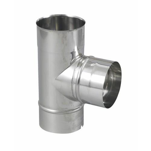 TÉ RIGIDE INOX - SIMPLE PAROI - ÉQUERRE À 90° - DIAMÈTRE 153 MM TEN