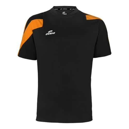 TEE-SHIRT ACTION - ELDERA - NOIR/ORANGE FLUO