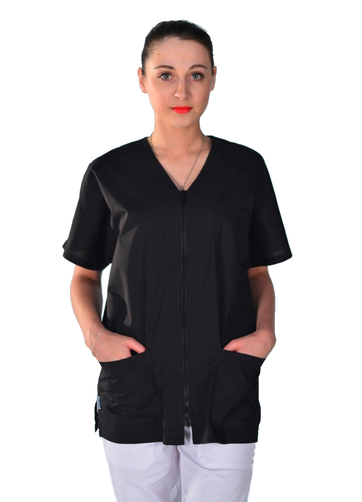 TUNIQUE MÉDICALE NOIRE UNISEXE CLINIC LOOK