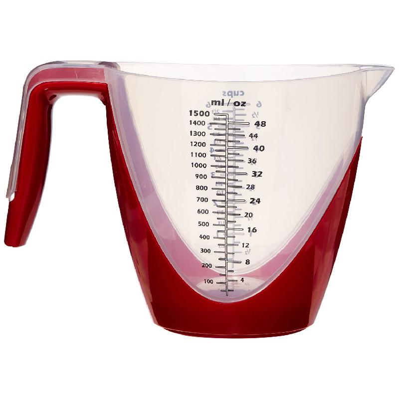 VERRE DOSEUR ÉLECTRONIQUE ROUGE  - YOOCOOK - JE PÈSE, JE MESURE