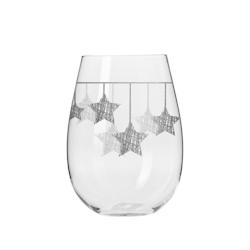 Verres avec décor étoiles de Noël argentées suspendues - 50 cl  X 6   Everyverre - V-STARS-ARG-SUSP_0