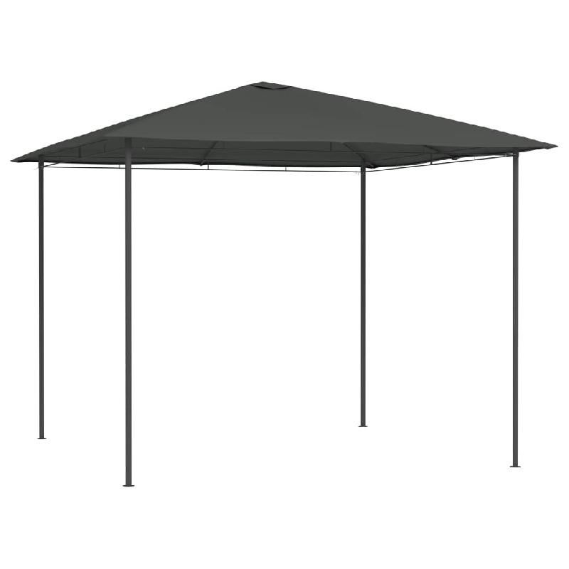 VidaXL Belvédère 3x3x2,6 m Anthracite 160 g/m² Modèle Atlas Urbain - noir 313610_0