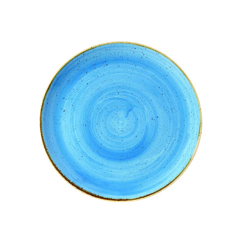 ASSIETTE COUPE PLATE ROND BLEU PORCELAINE Ø 28,8 CM STONECAST CHURCHILL
