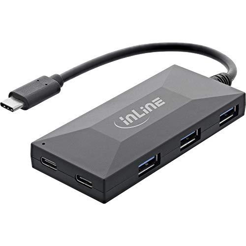 INLINE® Hub USB 3.2 Gen 1 OTG - USB Type-C vers 3 ports Type-A et 2 ports Type-C avec alimentation 3 A - Noir_0