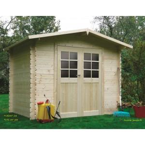 Abri de jardin en bois Dresden - Petit chalet 19mm sans plancher, toiture 2 pentes, 4,32 m² intérieures_0