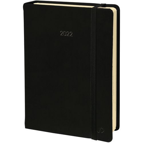 Agenda 2024 QUOVADIS AFFAIRES Prestige 10x15cm - Silk Noir - 1 semaine sur  2 pages Vertical