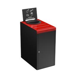 Rossignol - Meuble de tri restaurant collectif enfant 65L ALITRI - rouge - rouge acier 55773_0