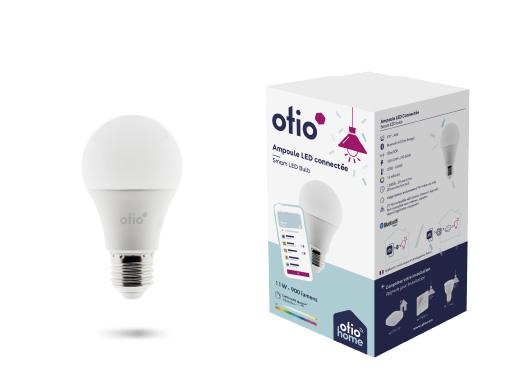 Ampoule LED connectée Bluetooth E27 11W - Otio - Compatible Google Home et Alexa_0