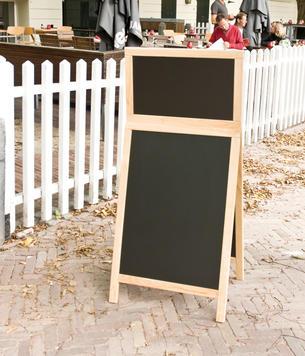 Ardoise chevalet Duplo Top - Naturel - Tableau bi-face 550x1200 mm pour intérieur et extérieur_0
