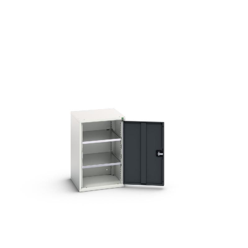 Armoire d'atelier à porte Verso - Réf : 16926038 - 2 tablettes réglables en acier galvanisé - 525x550x800 mm_0