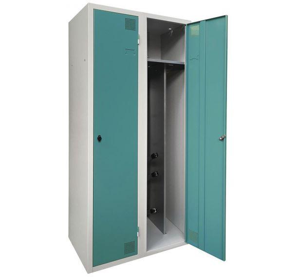 ARMOIRE SÉCHANTE IS 2 COLONNES À MORAILLON TURQUOISE - MANUTAN COLLECTIVITÉS