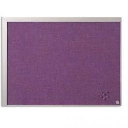 BISILQUE TABLEAU D'AFFICHAGE TISSU VIOLET  60X45 CM CADRE VIOLET