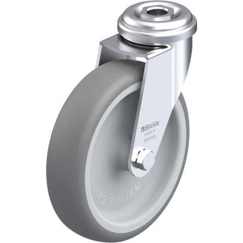 BLICKLE - ROULETTE PIVOTANTE Ø 100MM BANDAGE CAOUTCHOUC TPE 70KG - LRA-TPA 100G