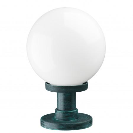 Borne lumineuse classique Indura Globo - forme boule - IP65 - E27 - diamètre 250 mm - hauteur 380 mm - coloris noir_0