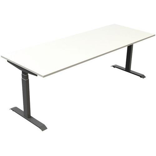 BUREAU L.140XP.70CM VENTA BLANC/ALUMINIUM - ROBBERECHTS