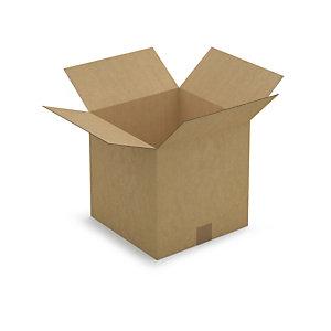 CAISSE CARTON BRUNE SIMPLE CANNELURE RAJA 30X30X30 CM
