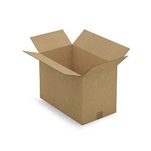 CAISSE CARTON BRUNE SIMPLE CANNELURE RAJA 48X28X33 CM