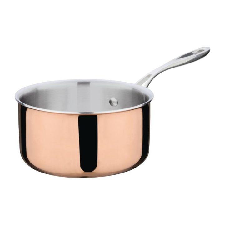 Casserole en cuivre 3 couches 2,4 Litres (Ø)180 x (H)98 mm, à induction_0