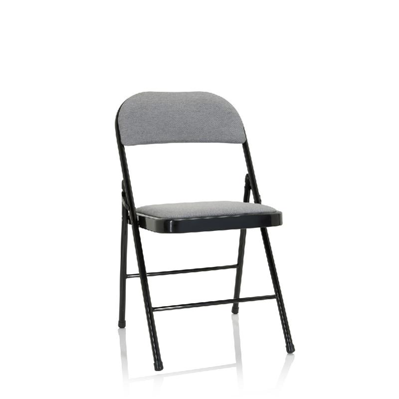 Chaise visiteur / Chaise de conférence / Pliante TUDELA II Tissu gris clair hjh OFFICE - gris polyester 803011_0