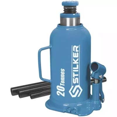 Cric bouteille hydraulique 20 tonnes Stilker - base soudée avec valve de sécurité_0
