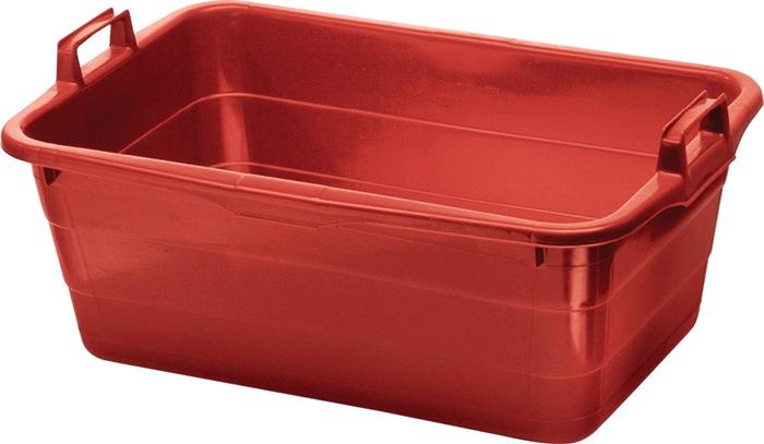Cuve de transport LOCKWEILER - 45L - Polyéthylène rouge - Dimensions L620 x l425 x H250 mm_0