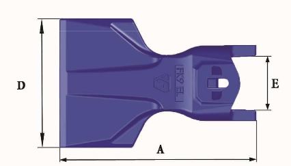 Dents de godet Fastkey FK9 EL - 18 kg - dimensions 350x144x14x230x98 mm_0